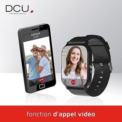 DCU TECNOLOGIC Senior Smartwatch met GPS en videogesprekken, 4G, smartwatch met 4,2 cm (1,69 inch) IPS-Full-Touch-display, IPX6, waterdicht, ideaal voor oudere volwassenen, grijs