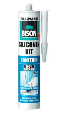Bison Siliconenkit Sanitair Transparant Crt 300Ml*12 Nl - 1491320 - 1491320