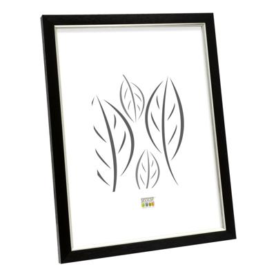 Deknudt Kader in zwart met zilverkleurig biesje 15x20 S46AF2