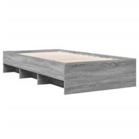 Bedframe bewerkt hout grijs sonoma eikenkleurig 75x190 cm - thumbnail