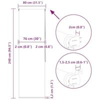 Doucherolgordijn 80x240 cm stofbreedte 76 cm - thumbnail