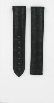 Horlogeband Omega 98000072.46474031.46415031.46485031 Krokodillenleer Zwart 20mm