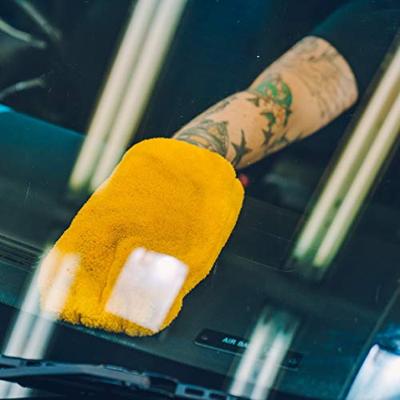 Meguiar's Detailing Mitt washandschoen microvezel geel