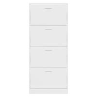 VidaXL Schoenenkast 63x24x147 cm bewerkt hout hoogglans wit - thumbnail