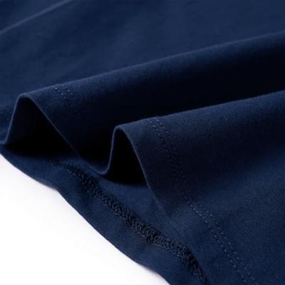 Kindershirt met lange mouwen uil van pailletten 92 marineblauw