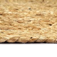 VidaXL Placemats 6 st rond 38 cm jute natuurlijk - thumbnail