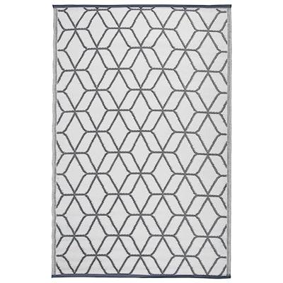 Esschert Design buitenkleed 180x121 cm grijs en wit oc25
