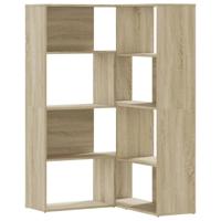 Boekenkast 4-laags hoek 85x85x140 cm bewerkt hout sonoma eiken - thumbnail