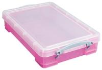 Really Useful Box opbergdoos 4 liter, transparant roze - thumbnail