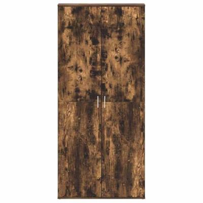 Schoenenkast Gerookt Eikenhout 80x39x180 cm Geengineerd Hout