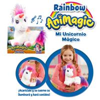 Animagic knuffel Rainbow eenhoorn 24 cm multicolor - thumbnail