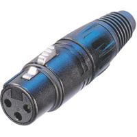 Neutrik NTR-NC3FXB Connector Xlr Female Metaal Zwart - thumbnail