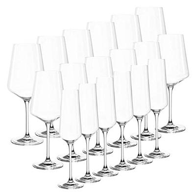 Leonardo Wijnglazenset Puccini (Rode wijnglazen & Witte Wijnglazen & Champagneglazen) - 18 delige set