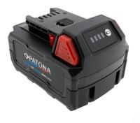 PATONA Platinum 18V Accu voor Milwaukee M18 met USB-C-poort PD45W Zwart - thumbnail