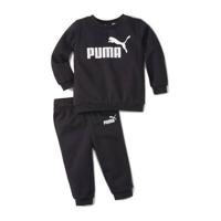 PUMA Minicats Essentials Crew Trainingspak Baby / Peuters Zwart Wit - thumbnail