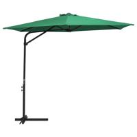 VidaXL Parasol met stalen paal 300 cm groen - thumbnail