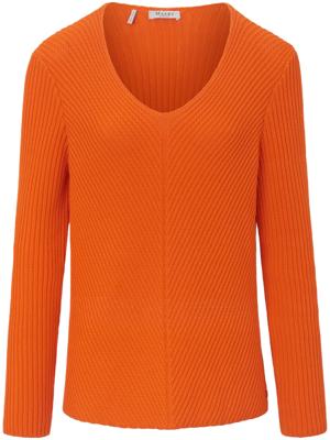 Trui met V-hals en lange mouwen Van MAERZ Muenchen oranje