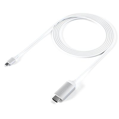 Satechi ST-CHDMIS USB-C-displaykabel USB-C / HDMI Aansluitkabel HDMI-A-stekker, USB-C stekker 1.8 m Zilver 4K UHD Satechi ST-CHDMIS USB-C-displaykabel USB-C / HDMI Aansluitkabel HDMI-A-stekker, USB-C stekker 1.8 m Zilver 4K UHD