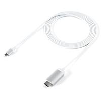Satechi ST-CHDMIS USB-C-displaykabel USB-C / HDMI Aansluitkabel HDMI-A-stekker, USB-C stekker 1.8 m Zilver 4K UHD - thumbnail