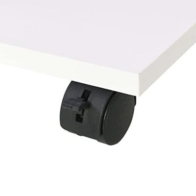 VidaXL Plankenkast verrijdbaar 50x35x42 cm wit