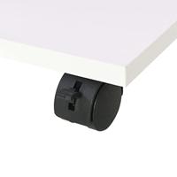 VidaXL Plankenkast verrijdbaar 50x35x42 cm wit - thumbnail