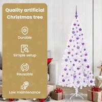 Kunstkerstboom met 300 LED Wit 180 cm PVC en staal - thumbnail