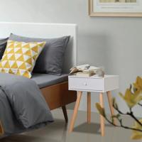 VidaXL Nachtkastjes 2 st 40x30x61 cm massief grenenhout wit - thumbnail