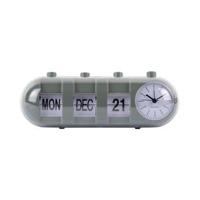 Karlsson Alarm Klok Retro Tube Kalender Flip Jungle Green - thumbnail