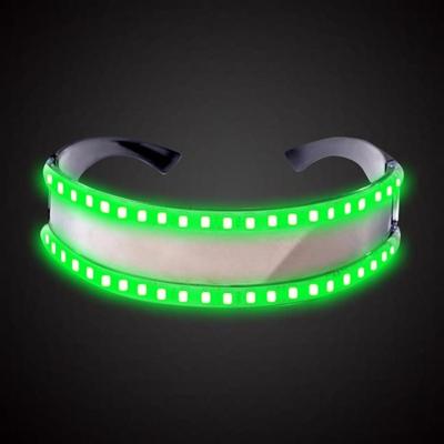 LED glazen lichtgevende partij klassieke speelgoed voor dance DJ partij masker kostuums rekwisieten handschoenen (groene gloed)