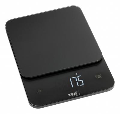 TFA Dostmann BROWNIE Digitale keukenweegschaal Digitaal Digitaal Weegbereik (max.)=5000 g Zwart 130 x 180 x 20