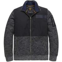 Zip jacket slub sweat night sky - thumbnail
