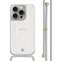 iPhone 15 Pro hoesje met grijs koord - Vive la vie - thumbnail