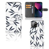 iPhone 13 Mini Hoesje Leaves Blue - thumbnail
