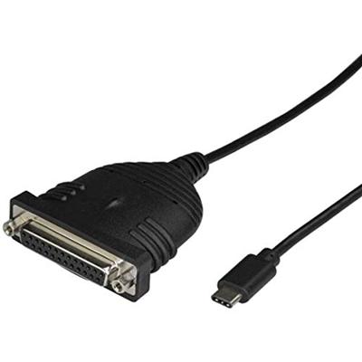 StarTech. com USB C naar parallelle printerkabel - DB25 vrouwelijke poort voor IEEE1284-printers - Busaangedreven - printerkabeladapter - USB naar DB25 (ICUSBCPLLD25)