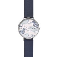 Horlogeband Skagen SKW2782 Leder Blauw 16mm - thumbnail