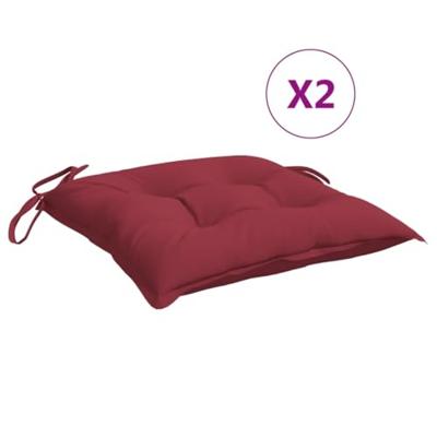 VidaXL Palletkussens 2 st 50x50x7 cm oxford stof wijnrood - thumbnail