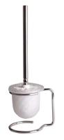 Toiletborstelhouder Sapho X-Round Vrijstaand 36x14x11 cm Chroom / Melkglas - thumbnail
