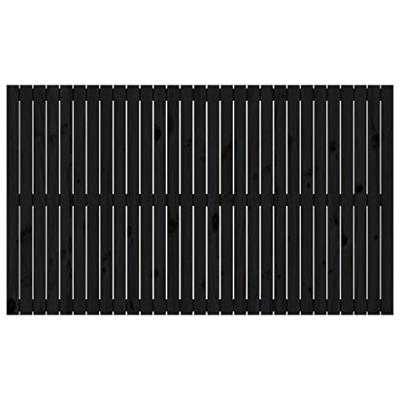 Wandhoofdbord 185x3x110 cm massief grenenhout zwart