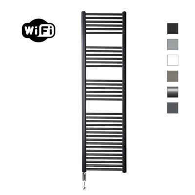 Elektrische Radiator Sanicare HWV Met Wifi 172x45 cm Mat Zwart 920W Met Thermostaat Chroom Linksonder Sanicare Elektrische Radiator Sanicare HWV Met Wifi 172x45 cm Mat Zwart 920W Met Thermostaat Chroom Linksonder Sanicare