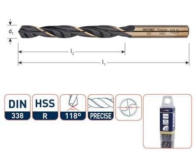 Rotec HSS Spiraalboor DIN 338N Precise 2,1 mm - 10 stuk(s) - 1010210