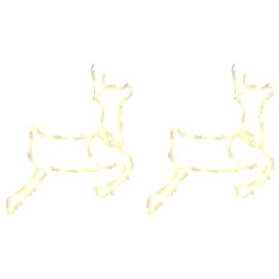 VidaXL Kerstverlichting rendier silhouet 2 st 35 led&apos;s warm wit - thumbnail