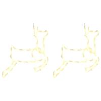 VidaXL Kerstverlichting rendier silhouet 2 st 35 led&apos;s warm wit - thumbnail