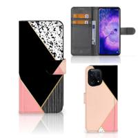 OPPO Find X5 | Book Case | Zwart Roze Vormen - thumbnail
