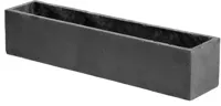 Mcollections balkonbak rechthoek clayfibre 80x17,2x17,2 cm lead - thumbnail