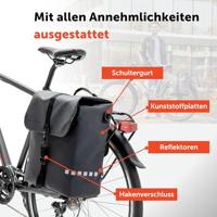 Fietstas New Looxs Odense Single 17,5 liter 32 x 16 x 38 cm - zwart - thumbnail