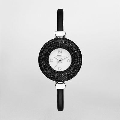 Horlogeband Marc by Marc Jacobs MJ1429 Leder Zwart 8mm Horlogeband Marc by Marc Jacobs MJ1429 Leder Zwart 8mm