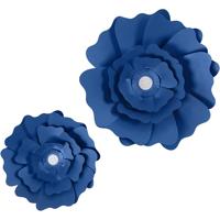 Creativ Company Papieren bloemen, d 15+25 cm, 230 gr, blauw, 2 stuk/ 1 doos - thumbnail