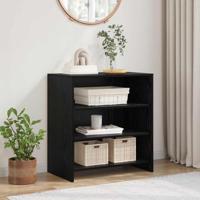 Dressoir Zwart 70 x 41 x 75 cm Bewerkt hout - thumbnail
