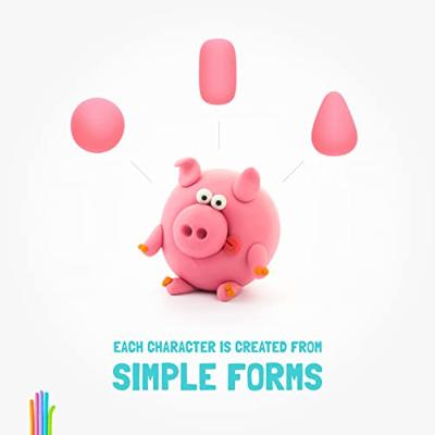 Klei Hey Clay koe set à 3 delen Klei Hey Clay koe set à 3 delen