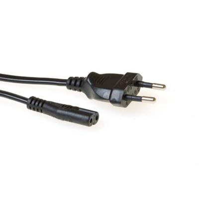 ACT AK5418 230V Stroomkabel Euro/C7 Female Zwart - 2 meter